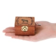 thumbnail image 1 of Amdohai Retro Wooden Musical Box Hand Crank Music Box Exquisite, 1 of 7