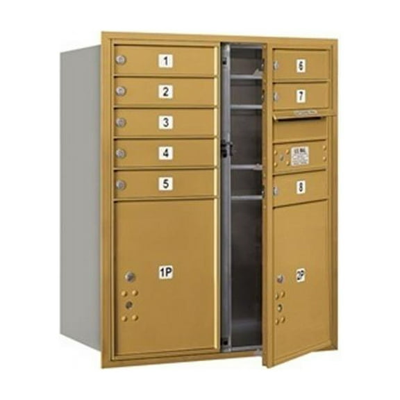 Salsbury 3710D-08GFU 4C Horizontal Mailbox 10 Door High Unit - 37.50 Inches - Double C