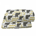thumbnail image 4 of Dog Foot Rest, Sketch Style Canine with Abstract Yellow Toned Dots Greyscale Cartoon Pets, Non-Slip Backing Adjustable Ergonomic Memory Foam Leg Support for Office, Grey Marigold White, by Ambesonne, 4 of 5
