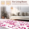 thumbnail image 2 of Flatwoven High Traffic Area Rug, Bloom Floral Area Accent, Non Slip, Stain Resistant, Washable Area Rugs for Living Room, Bedroom(Pink, 2X3), 2 of 8