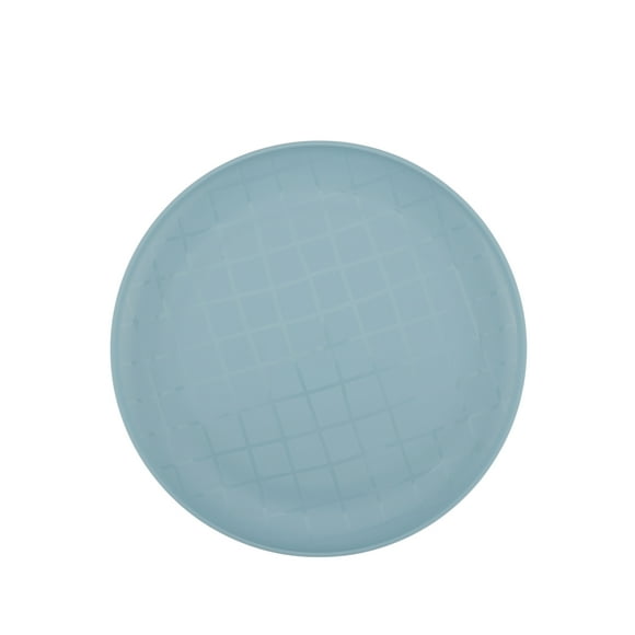 Assiette en polypropylène à motif quadrillé bleu Mainstays, paquet de 1, bleu pâle