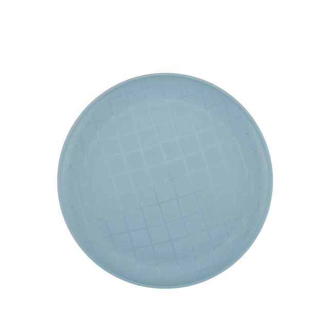 Mainstays Grid Blue Polypropylene Plate, 1 Pack, Light Blue