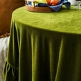 thumbnail image 3 of CAILDANL Velvet Tablecloth Luxurious Solid Rectangle Table Cloth,Oblong Retro Farmhouse Ruffle Tablecloths Washable Table Cover for Party Wedding Baby Shower Kitchen Dinning Tabletop Decoration, 3 of 7