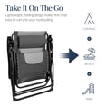 thumbnail image 5 of Best Choice Products Oversized Padded Zero Gravity Chair, Folding Outdoor Patio Recliner w/ Side Tray - Gray/Light Gray, 5 of 7