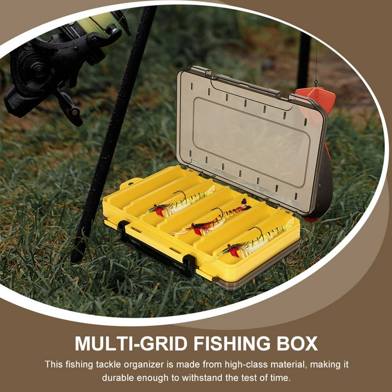 Fishing Baits Boxes Trays: 2pcs Clear Tackle Storage Trays with 7 Grids  Dividers Storage Organizer Container for Baits 
