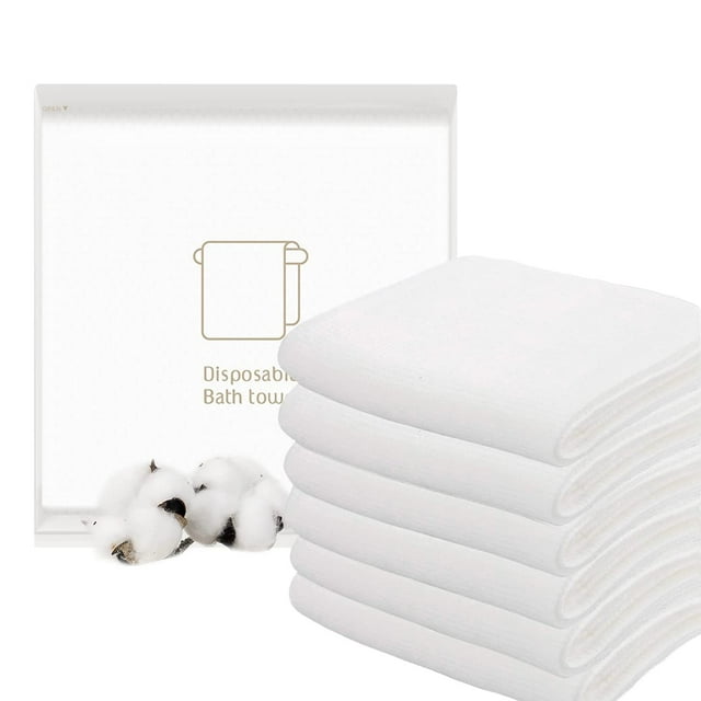 Paquete de 10 toallas de baño desechables Jinyudome, 70 x 140 cm, color blanco