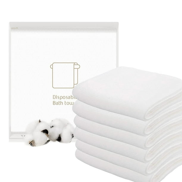 Paquete de 10 toallas de baño desechables Jinyudome, 70 x 140 cm, color blanco