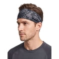 thumbnail image 5 of Luxtrada Sports Headbands for Men Women Non-Slip & Moisture Wicking Elastic Yoga Headband Hairband for Working Out, Running, Gym, Cycling (Camo Gray), 5 of 10