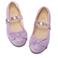 thumbnail image 2 of Kushyshoo Girl's Purple Glitter Flats Soft Mary Jane Dress Party Shoes Non-Slip 1M, 2 of 6