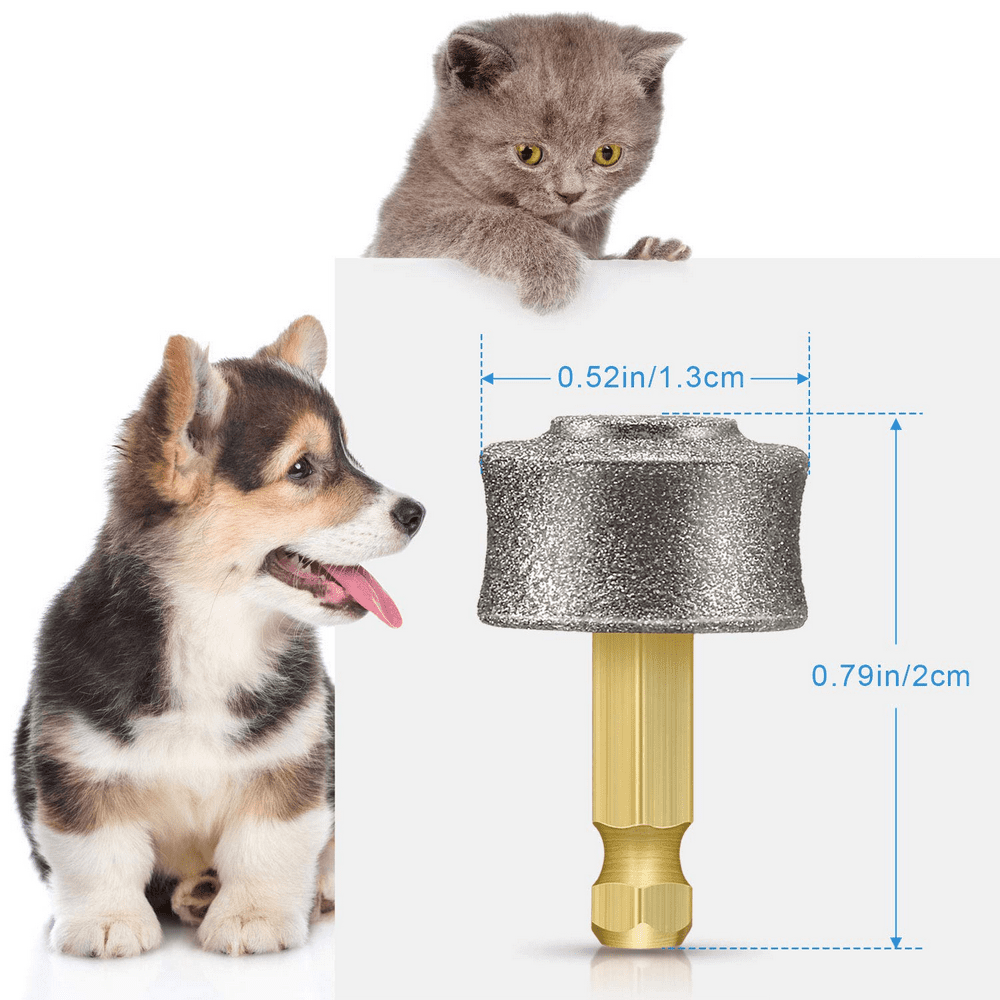 Novobey 5 Pieces Dog Nail Grinder Wheel Replacement Filing Heads Dog