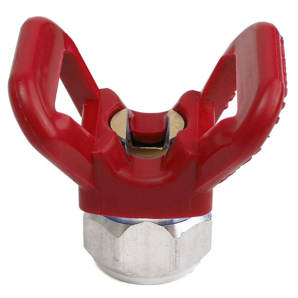 Boquilla de punta plana para pistola de pintura sin aire de alta presión para pulverizador (rojo)