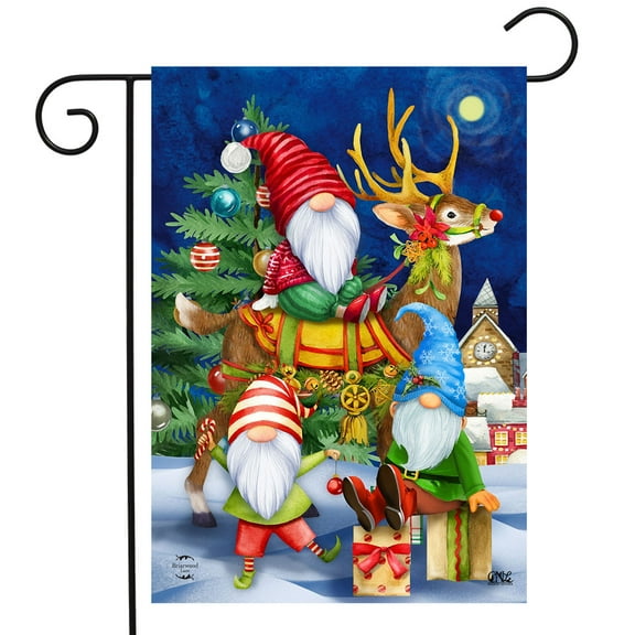 Briarwood Lane Happy Holiday Gnomes Garden Flag