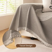 Smuge Sofa Cover, Couch Cover Protector Slipcover L Shape Sofa towel Furniture Cover for Pets Dogs Cats Home Decor (71x 134, Grey)