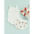 thumbnail image 5 of Musuos Baby’s Summert Tops and Shorts Set Fashion Shell Printed Suspender Romper and Tie-up Short Pants, 5 of 10
