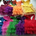 thumbnail image 3 of Flmtop Chiot Jupe Sans Manches Tout-Match Chien Respirant Tulle Robe pour l'Été Rose Rouge, 3 of 9