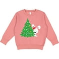 thumbnail image 2 of Inktastic Christmas Bunny, White Bunny, Christmas Tree, Xmas Toddler Sweatshirt, 2 of 4