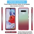 thumbnail image 6 of LG Stylo 6 Case, Takfox Anti-Scratch Shockproof 2-in-1 Hybrid Impact Gradient Transparent Back TPU Cover w/ [2 Pack] Tempered Glass Screen Protector Bumper Clear Phone Cases for LG Stylo 6, Red, 6 of 7
