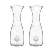 Bormioli Rocco Misura PZ Glass Carafe Set, 17 oz Water & Wine Carafes - Durable Scratch-Resistant Glass, Dishwasher Safe with Comfortable Handle, BPA-Free for Everyday Use (Set of 2)