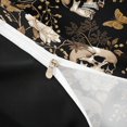thumbnail image 4 of Homewish Gothic Halloween Skull Twin Duvet Cover,Vintage Baroque Floral Twin Bedding,Black Golden,Black Reversible,2-Piece,1 Duvet Cover and 1 Pillowcase, 4 of 6