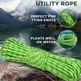 thumbnail image 3 of shiyou-Rope \u2013 150 Feet x 1/4 Inch (7mm) \u2013 Green Gray \u2013 Strong All-Purpose Utility Rope \u2013 Camping, Crafting, Flag Pole, Indoor & Outdoor \u2013 Polypropylene Nylon Poly Lightweight, 3 of 4