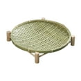 thumbnail image 2 of Cesta tejida de bambú apilable para aperitivos de frutas y cocina. 30cm, 2 of 9