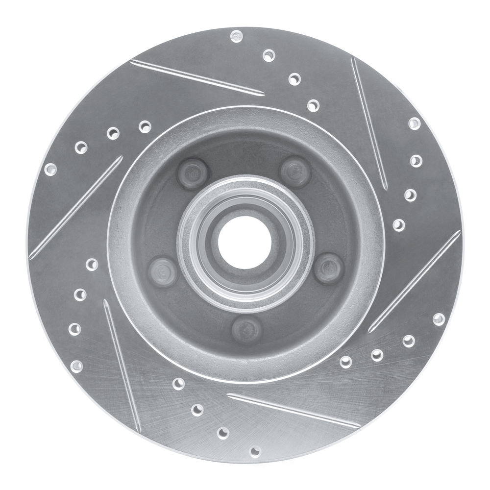 Dynamic Friction Company 631-40064L DFC Brake Rotor - Drilled And Slotted - Silver