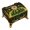 Golden green, variant on Ornate Alloy Storage Box Intricate Floral Pattern And Rhinestones