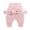 02-Pink, variant on YAYUBA Baby Jogger Pants - Soft Cotton Pants for Boys and Girls - Unisex Cute Color Designs for Infants, Pink, 0-3 Months