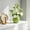 Green#2, variant on Pumpkin Shaped Ceramic Vase with Artificial Silk Flower Arrangement - Home Living Room Dining Table Foyer Bookshelf Decor - Faux Floral Centerpiece Potted Plants - All Season Decorative Ornament