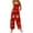 Deep Red, variant on Womens Valentine's Day Jumpsuit Wide Leg Pant Adjustable Overall Love Heart Print Sleeveless Spaghetti Straps Jumpsuit Rompers Bib Overalls Oversized Sprimg Pant With Pockets White L