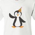 thumbnail image 4 of Inktastic Cute Penguin, Penguin With Party Hat Youth T-Shirt, 4 of 5