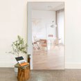 thumbnail image 2 of 71" x 1.6" Gold Classic Floor Mirror, 2 of 7