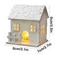 thumbnail image 2 of Christmas Winter Village Houses Set LED Lighted DIY Christmas Figurines Delicate White Snow Christmas Decor, 2 of 5