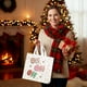 thumbnail image 5 of Bolsa de regalo navideña de tela no tejida | Bolsa plegable impermeable para guardar regalos navideños | Bolsa reutilizable navideña con asa resistente | Para dulces, pequeños regalos, decoración y, 5 of 6