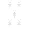 thumbnail image 1 of kurtrusly Personalized Geometric Necklaces Customized Just For Minimalist Pendant Necklace silver 5Set, 1 of 6