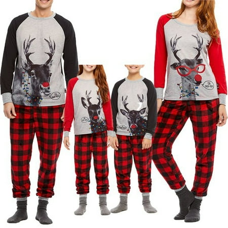 

ZAXARRA Xmas Pjs Clothing Family Matching Christmas Pajamas Set Women Men Boys Girls Sleepwear Nightwear