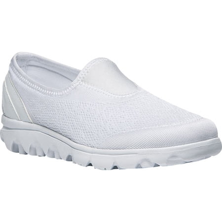 

Women s Propet TravelActiv Slip On Sneaker White Nylon Mesh/Polyurethane 7 2A