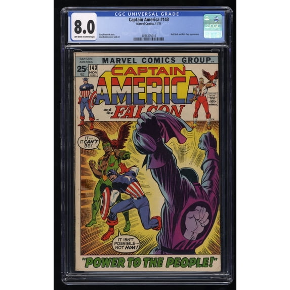 Captain America #143 CGC VF 8.0 Off White to White Comic Book
