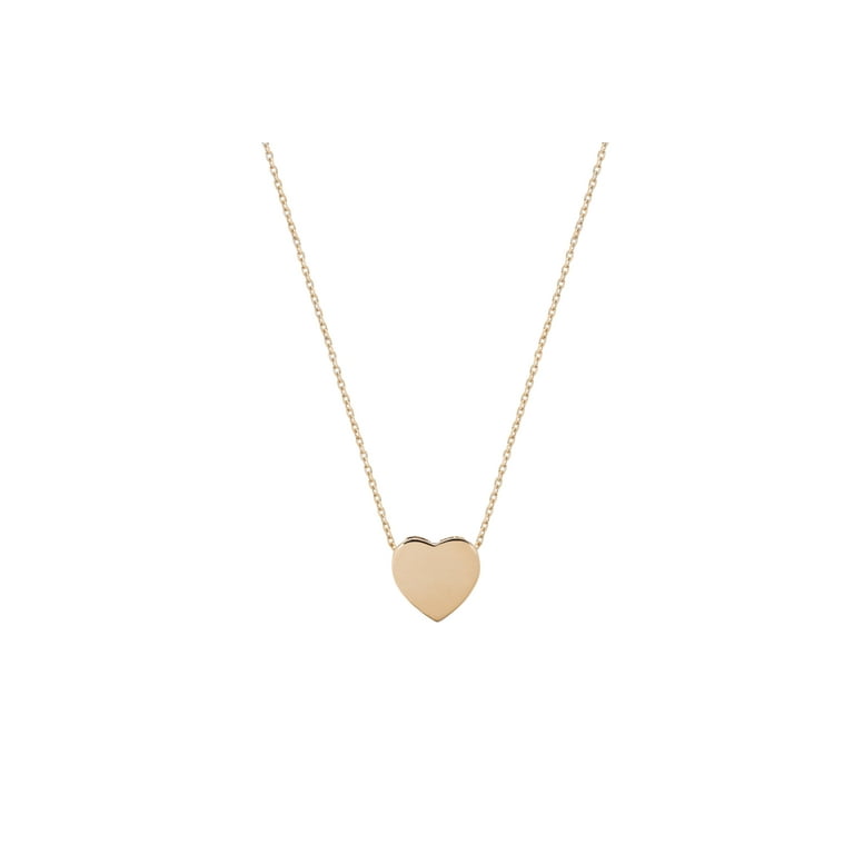 Gold heart necklace best sale walmart