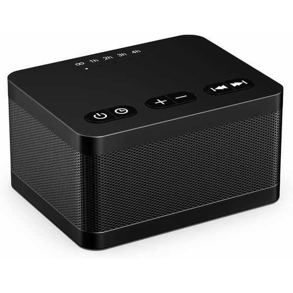 Sound Machine White Noise with 30 Natural Soothing Sounds 32 Levels Volume 5 Timers Memory Function Effectively Blocks Ideal Sleep Brown for Baby Kids Adults Home (Black)