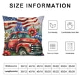 thumbnail image 5 of Chilfamy 4th of July Pillow Covers American Flag Freedom Truck Flower Fireworks Mason Jar Patriotic Pillows Blue Red White Buffalo Plaid Stripes Cushion Case for Home Sofa Couch Office, 5 of 5