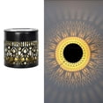 thumbnail image 4 of Naittoop Decorative Solar Wall Light Metal Outdoor Step Lamp Waterproof Garden Fence Light Patio Backyard Decor Solar Powered Warm White, 4 of 7