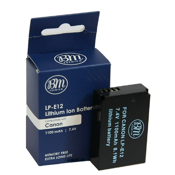 BM Premium LP-E12 Battery for Canon Rebel SL1, EOS 100D, EOS-M, EOS M2, EOS  M10 Mirrorless Digital Camera 