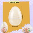 thumbnail image 2 of Triani 20Pcs DIY Easter Eggs White Plastic Fillable 2.36" Empty Fillable Plastic Easter Eggs for Easter Wedding Party Home Decor(Clear), 2 of 7