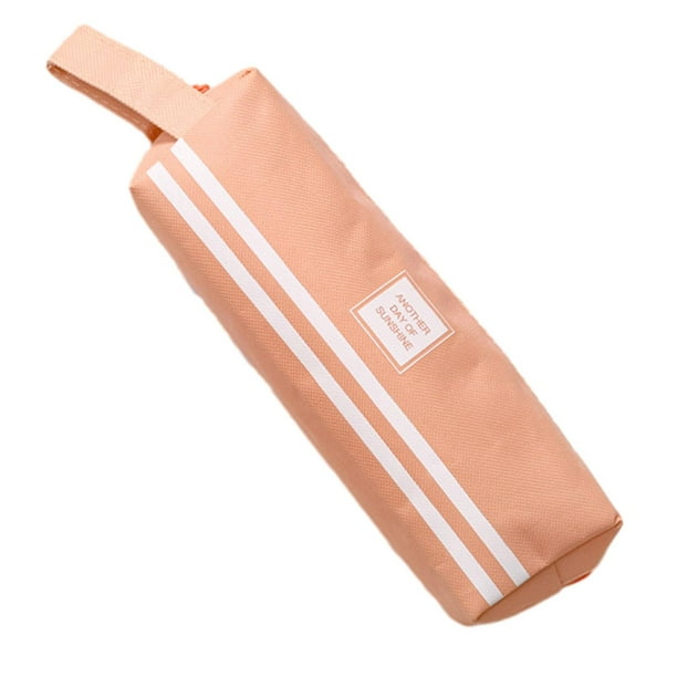 Estuche para lápices de gran capacidad para adolescentes, compacto, organizador de papelería, estuche para bolígrafos Rosa