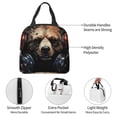 thumbnail image 4 of Vsdgher Urban Bear With Headphones Print Lunch Bag, Lunch Box for Women Adult Men, Lunch Tote Insulated Cooler Lunch Container for Work/Office/Picnic/Travel, 4 of 8