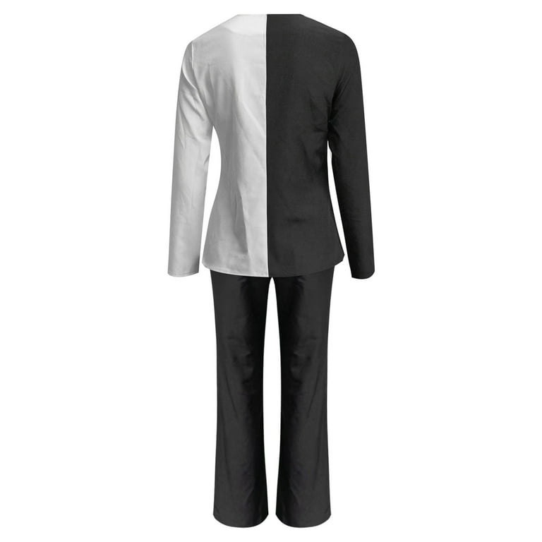 Black and white dressy pant suits sale