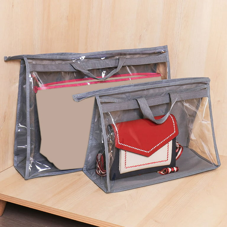 Travelwant Handbag Dust Bags Clear Purse Storage Organizer for Closet,  Hanging Zipper Storage Bag for Handbags 
