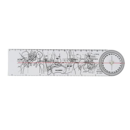 

2024 Joint Ruler Transparent Plastic Spinal Goniometer Physical Angle Protractor Ruler