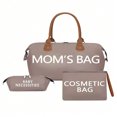 thumbnail image 1 of SNNROO 3pcs/Set Tote Shoulder Diaper Bag With Dry/Wet Separation  Bottle Compartment For Traveling Moms, 1 of 1